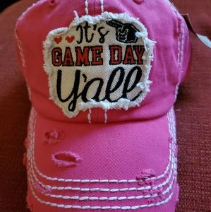NWT Hot pink and sassy,  distressed hat!